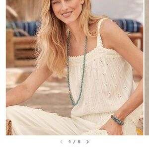 NWT Sundance Vintage Meadow Cream Camisole